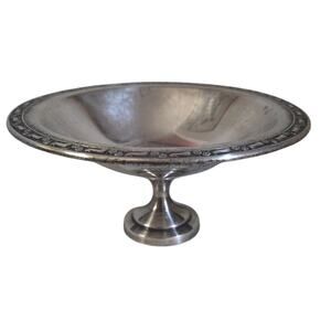 Vtg Oneida Silversmiths Silver Plated Footed Pedestal Candy Nut Dish Compote